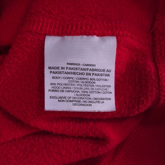 VTG Nike Hoodie Y2K Mens L Red Swoosh Sweatshirt Pullover Navy Tag Vintage - Picture 12 of 12